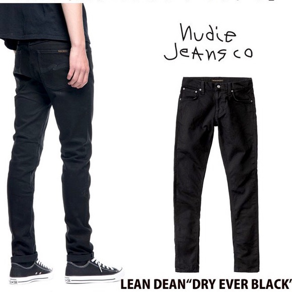 nudie jeans lean dean dry ever black